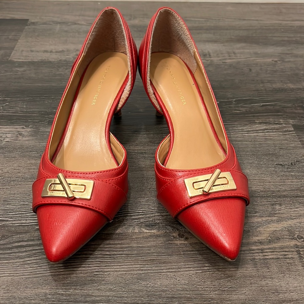 Tommy Hilfiger red heels. Size 6